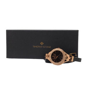 Timothy Stone Joliet Black Vegan Leather Watch *Imperfect* See Description